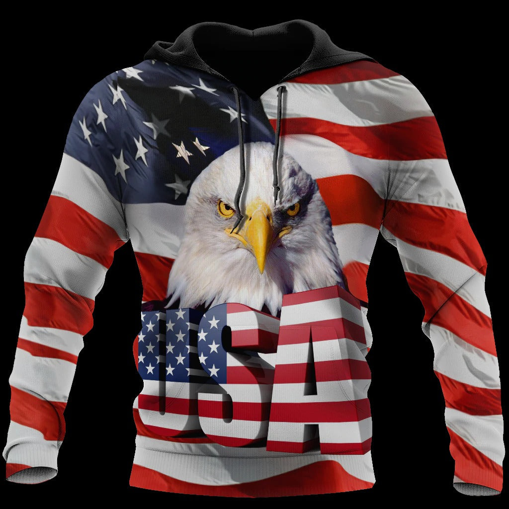 Independence Day American Eagle 3D All Over Printed Shirts Hoodie TO0173