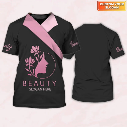 Beauty Consultant Personalized Your Slogan 3D Tshirt For Make Up Artist, Beauty Tech Shirts For Her TO2644