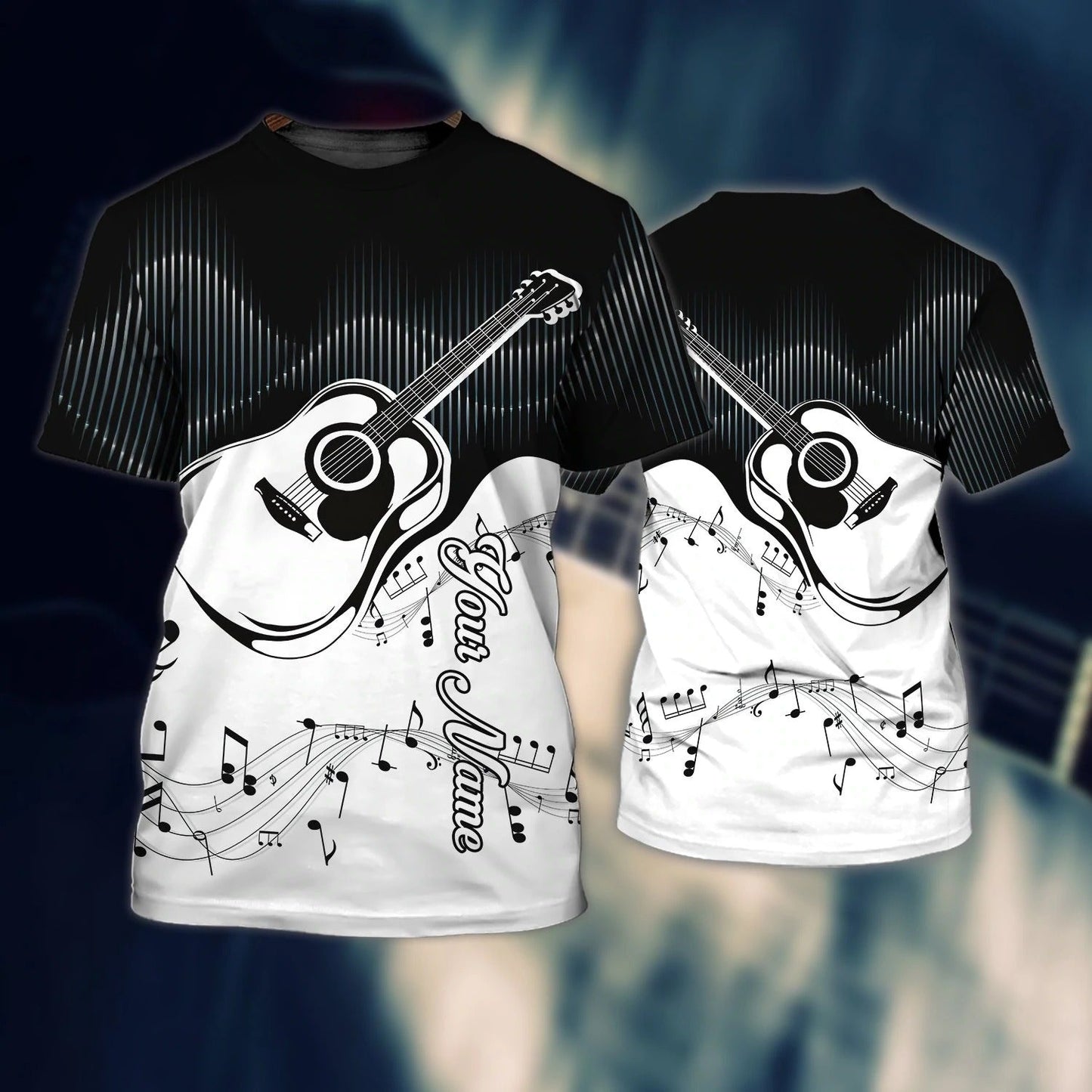 Personalized 3D Guitar Shirts Guitar Lovers, Sublimation Guitar Shirt With Name, Gift For Guitar Lover TO0202