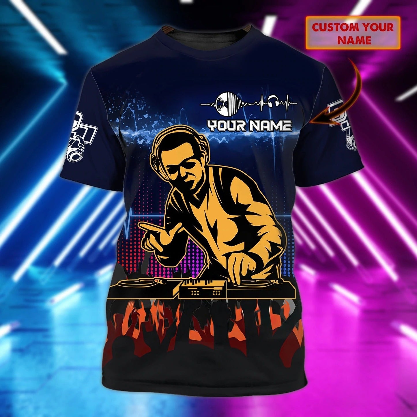 Personalized 3D Full Print Disc Jockey Shirt For Men And Woman, Unisex Dj Shirts, Dj Tshirt For Summer Concert TO0048