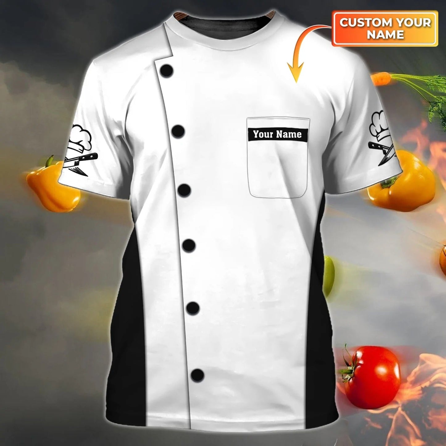 Customized Black And White Shirt For Master Chef, Uniform Chef Shirts, Chef Lover Gifts TO1039