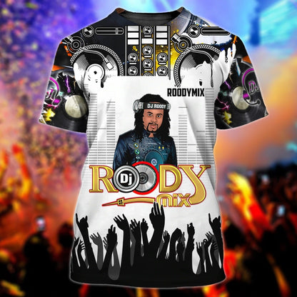 Personalized Disc Jockey Shirt, 3D All Over Print Tee Shirts For Dj Man, Dj Friends Gifts, Birthday Gift Dj TO0051