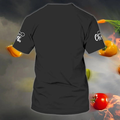 Custom With Name Black Chef Shirt, Tshirt For A Chef, Master Chef Gifts TO1040