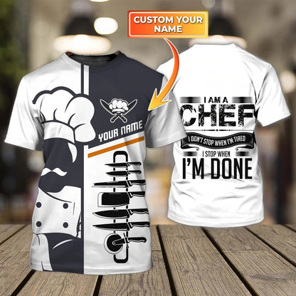 Custom With Name 3D All Over Print Shirt For Master Chef, Gift To Cooking Lover Cooker Gifts, Gift For Chef Birthday Chef TO0263