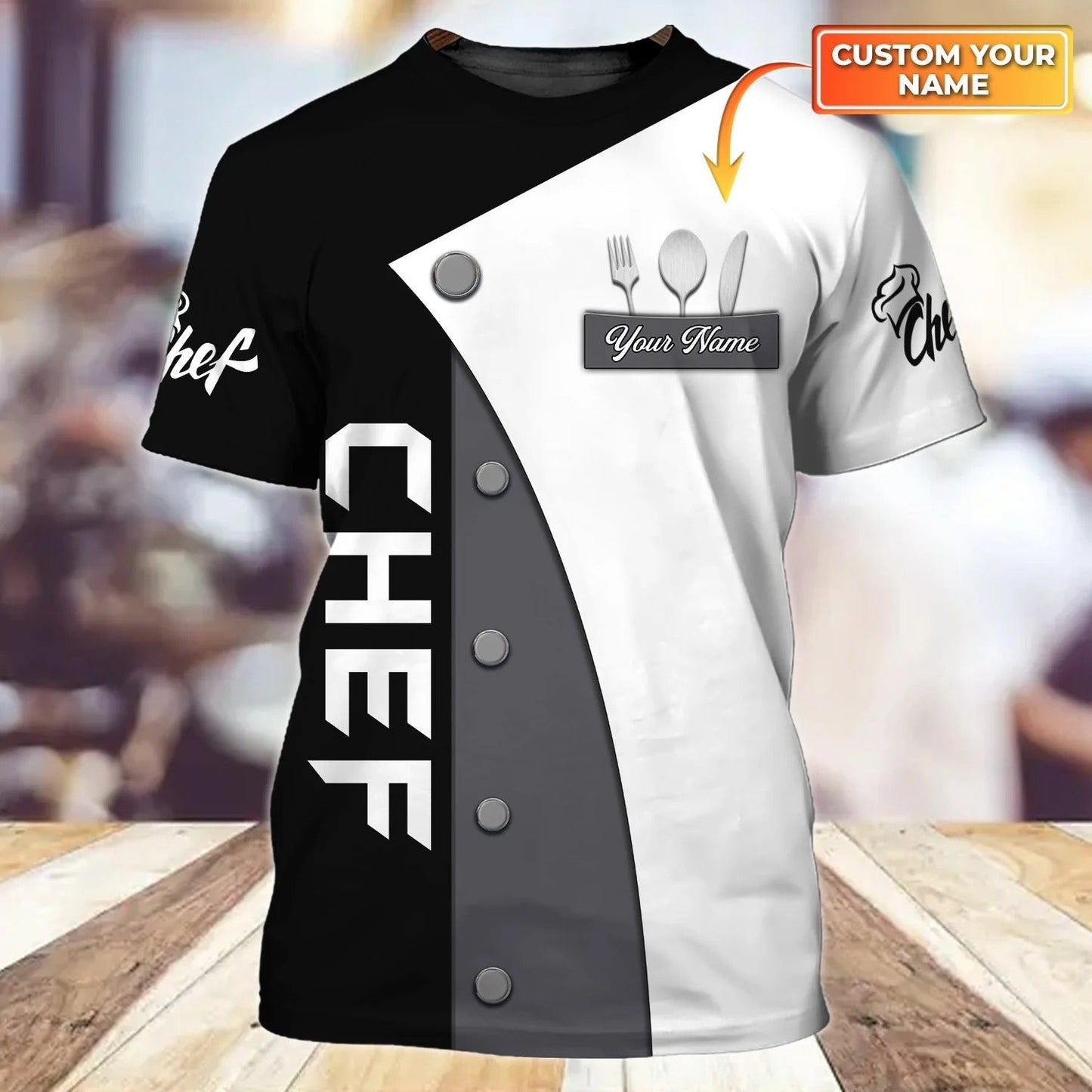 Custom Black And White Chef Shirt, Men Chef Shirt, Master Chef Shirt For Her TO1045