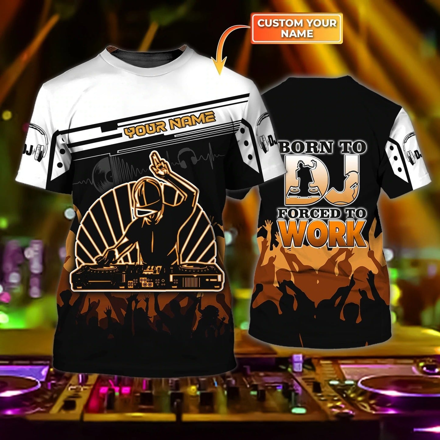 Personalized Dj 3D Cool T Shirt For Music Party, Deejay Enjoy The Party And Relax Custom 3D Shirts For Men And Woman TO0058