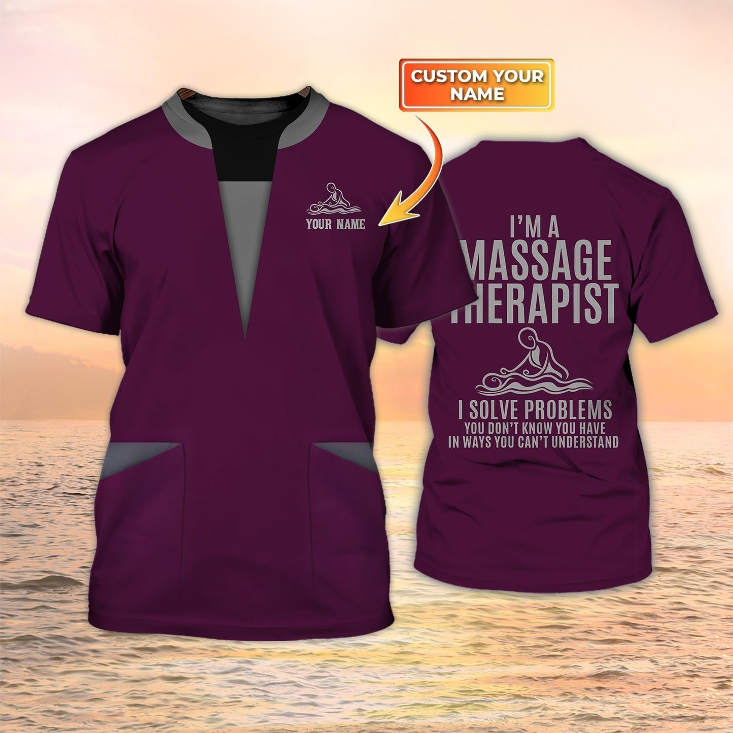 Custom Massage Shirt I'm A Massage Therapist Tshirt Massage Uniform Tad TO1142