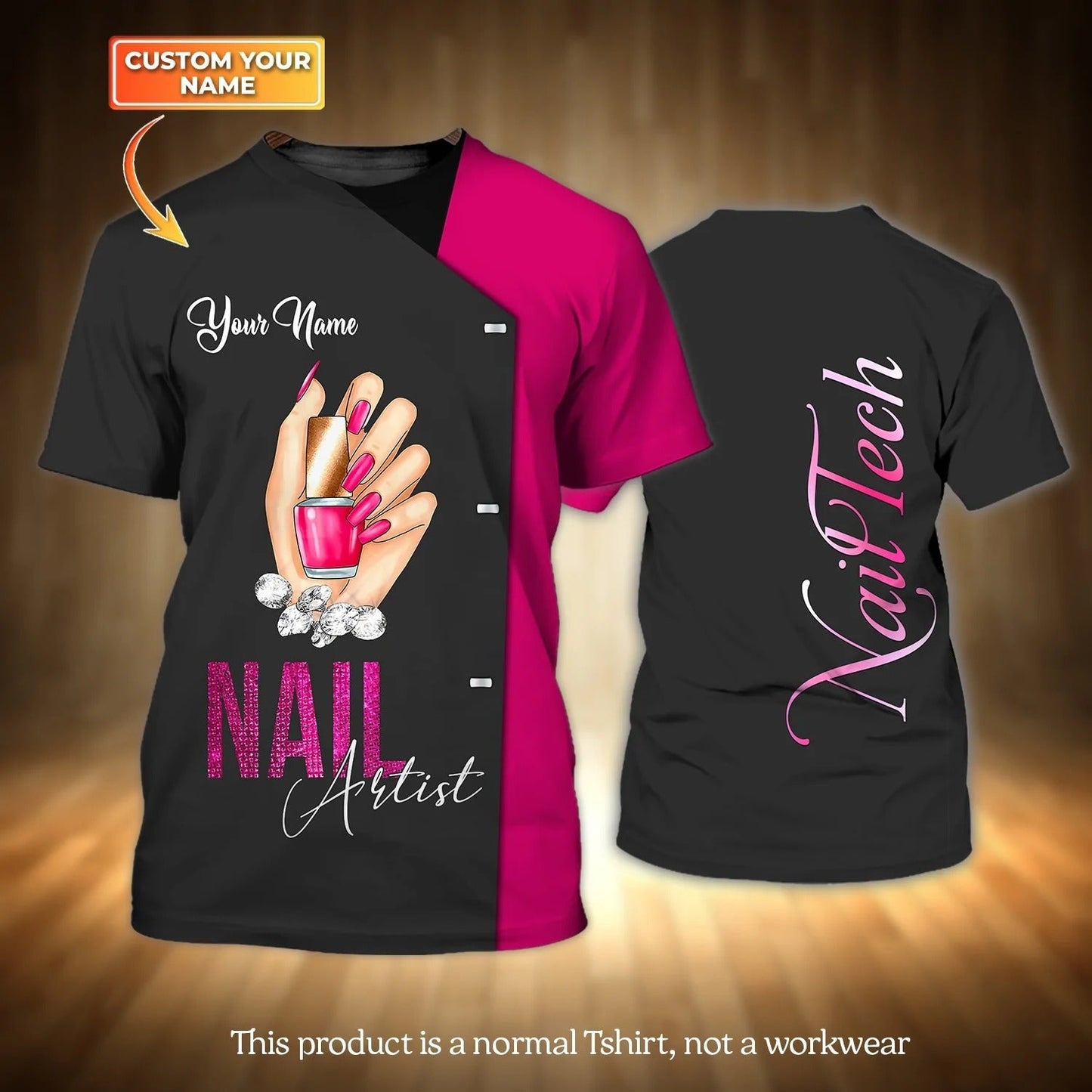 Personalized Nail Artist T Shirt Men Women, Nail Tech Uniform, Nail Shop Uniform, Gift For Nail Women Man TO2447