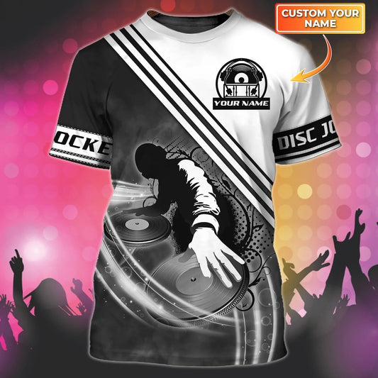 Personalized With Name 3D T Shirt For Dj Men Women, Dj Shirts, Dj Night Club T Shirts TO0932