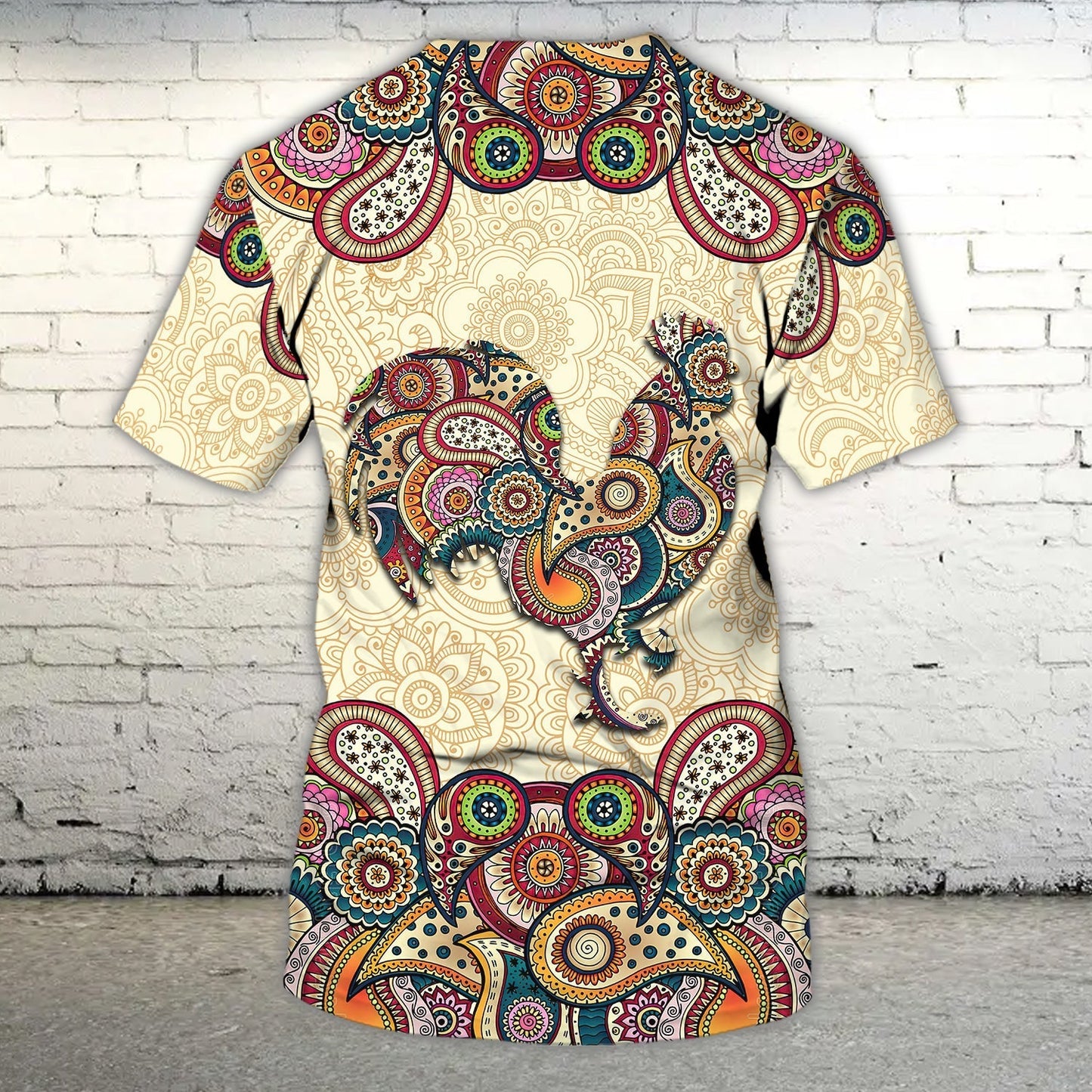 Custom Name 3D Chicken Shirt Chicken Paisley Pattern T Shirt Gift For Rooster Lover TO1789