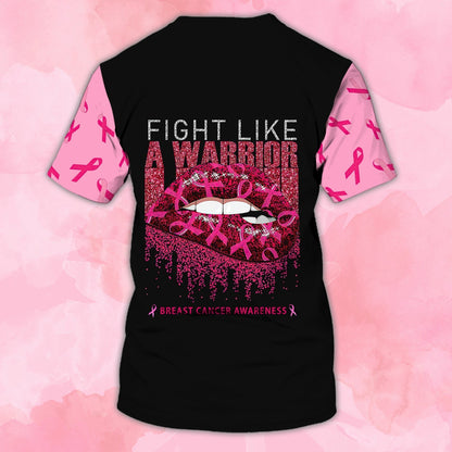 Breast Cancer 3D Tee Shirt, Personalized Tshirt For Breast Cancer Awareness TO2410