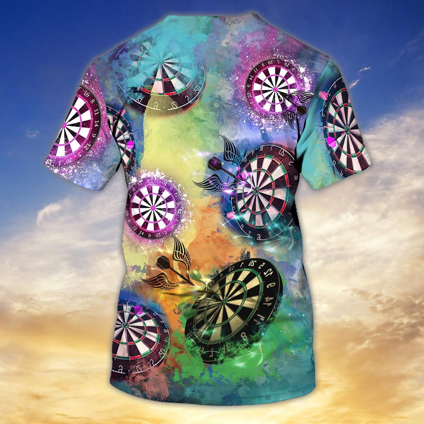 Custom Dart Shirt, Colorfull Pattern Dart Shirt, Dart Player Shirts 3D TO0881