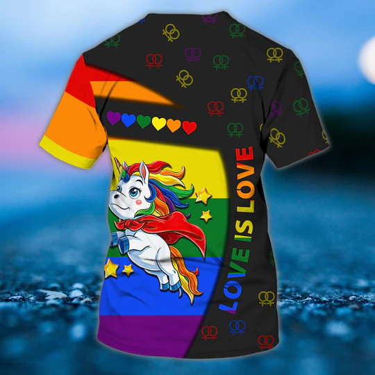 Personalized With Name Lgbt Shirt, Love Is Love 3D T Shirt, Gaymer Shirt LO0821