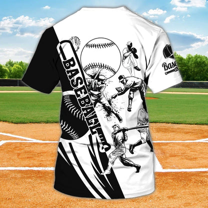 Custom Baseball Shirt, 3D Print Baseball T Shirt, Baseball Team Uniform, Baseball Player Gifts TO2498