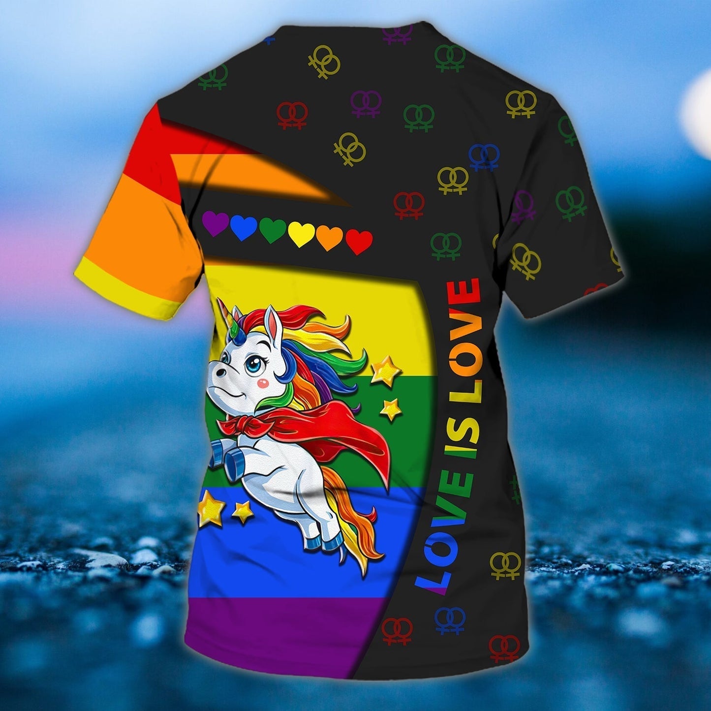 LGBT Love Is Love Personalized Name 3D Tshirt 01 CA0296