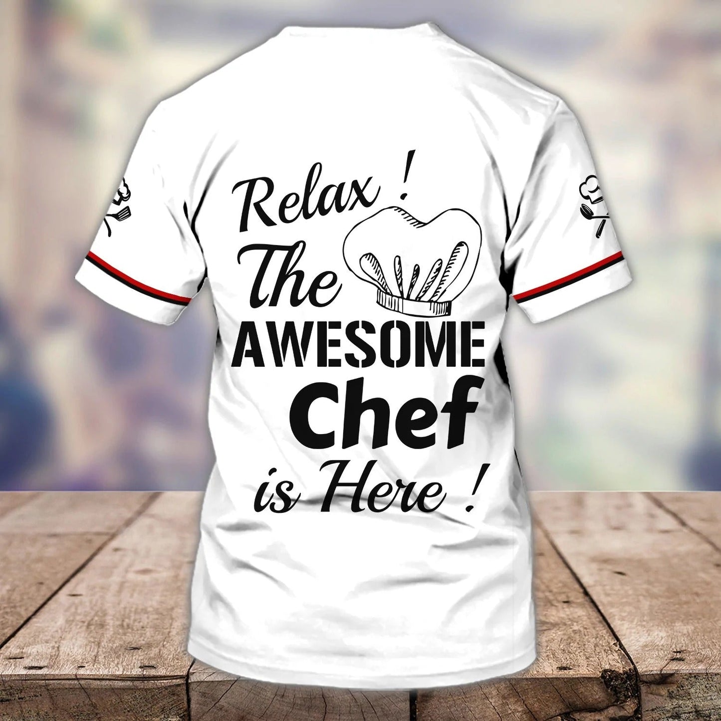 Personalized Funny White Chef Shirt, Relax The Awesome Chef Is Here, Master Chef T Shirts TO1053