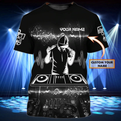 Personalized Deejay 3D T Shirt, Colorful Premium Dj Shirts Full Print, Cool Best Present To Disc Jockey TO0035