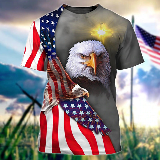 Eagle American Hawaiian Shirt - Independence Day Is Coming- 3D Full Print Hoodie God Bless America TO0161