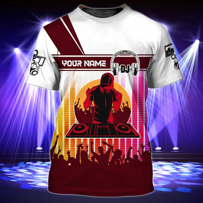 Personalized Deejay 3D T Shirt, Colorful Premium Dj Shirts Full Print, Cool Best Present To Disc Jockey TO0035