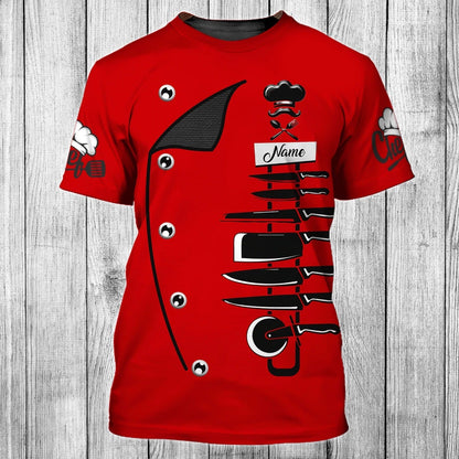 Custom 3D All Over Print Shirt For Chef, Master Chef Tshirt, Sublimation Cooker Shirt, Cooking 3D Shirts TO0260