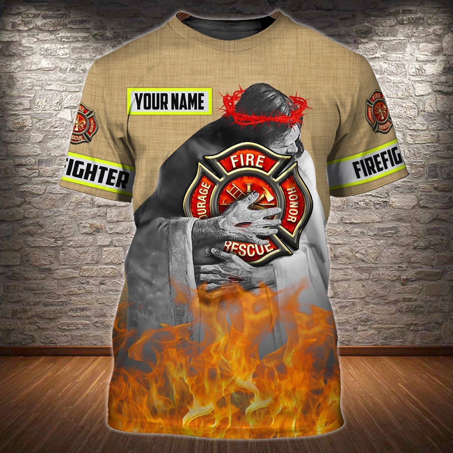 Personalized 3D T Shirt For Fire Man, Sublimation Firefighter Shirts, Birthday Gift To Firefighters TO0633