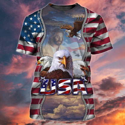 Eagle American 3D All Over Print Shirt - Independence Day Is Coming- 4Th Of July Usa Hawaiian Shirt TO0162