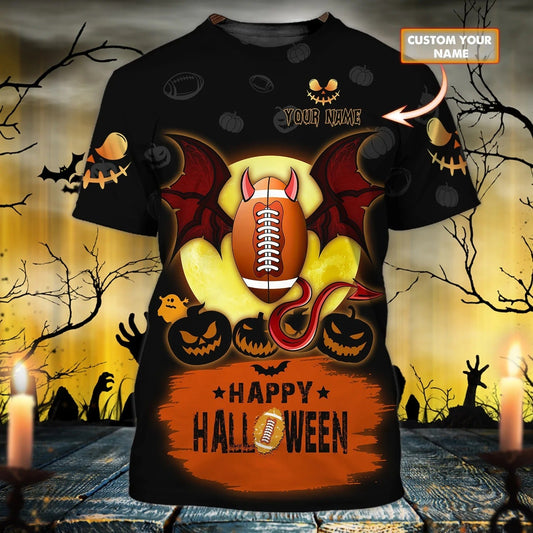 Customized Football Player Shirt For Halloween American Football Halloween 3D Tshirt TO1831