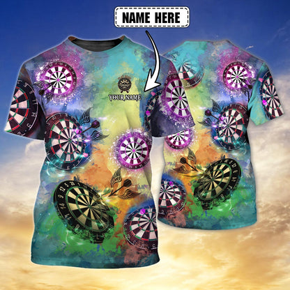 Custom Dart Shirt, Colorfull Pattern Dart Shirt, Dart Player Shirts 3D TO0881