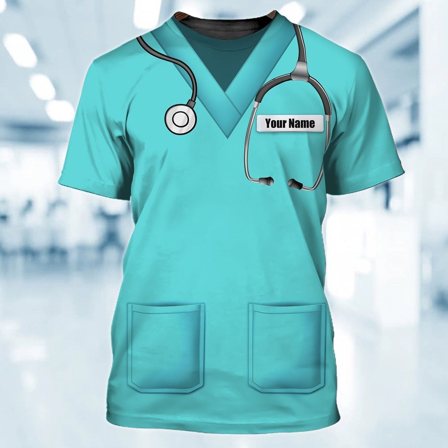 Custom Name 3D T Shirt For Nurse Green 3D All Over Printed Nurse Shirse TO1213