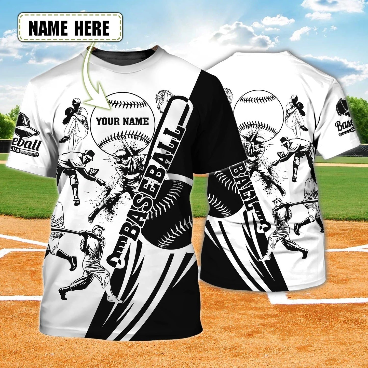 Custom Baseball Shirt, 3D Print Baseball T Shirt, Baseball Team Uniform, Baseball Player Gifts TO2498