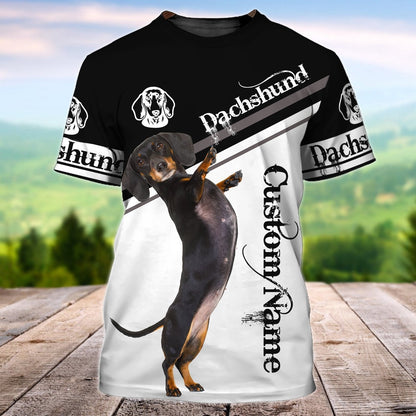 Custom 3D All Over Print T Shirt For Dachshund Lover, Dachshund Tee Shirts Men Women TO1108