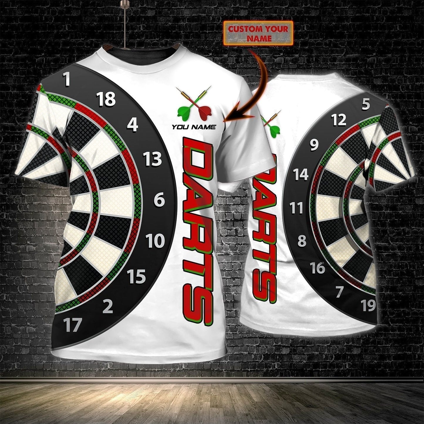 3D All Over Printed Dart Shirt For Men, Born To Play Dart T Shirt, Gifts For Darts Players, Dart Gift TO0669