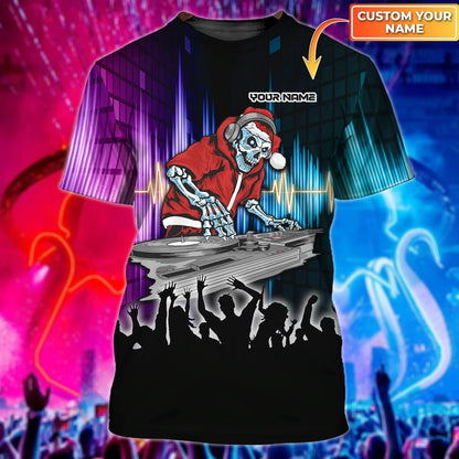 Customized With Name Colorful 3D T Shirt For Dj, Unisex 3D Deejay Tee Shirts, Musican Playing Dj Shirts TO0036