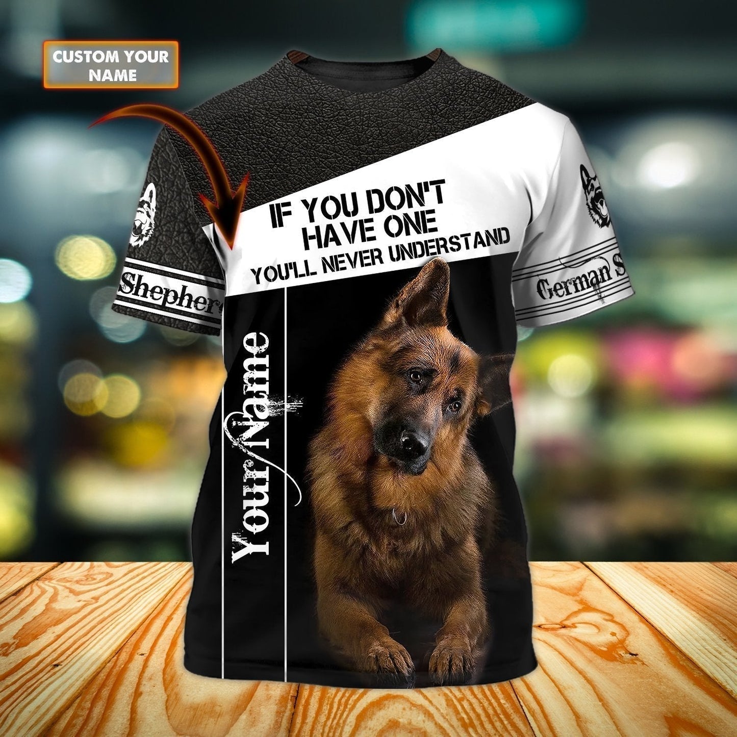 Custom Sublimation German Shepherd on Shirt For Men Women, Gift For Dog Lovers TO1104