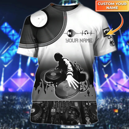 Personalized Dj 3D Cool T Shirt For Music Party, Deejay Enjoy The Party And Relax Custom 3D Shirts For Men And Woman TO0058