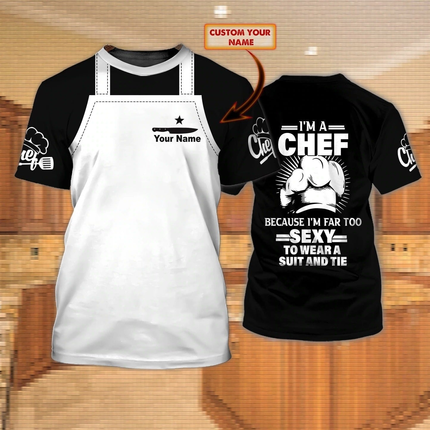 Personalized Master Chef Skull Tee 3D Shirt, Sublimation Skull Master Chef For Cooking Lover, Present For Chef TO0265