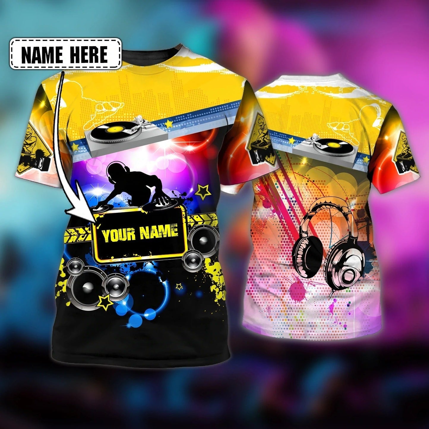 Personalized 3D Full Printing Dj T Shirt, Playing Dj Shirt, Cool Musican Shirt, Nonstop Tshirt, Best Gift For A Dj TO0679