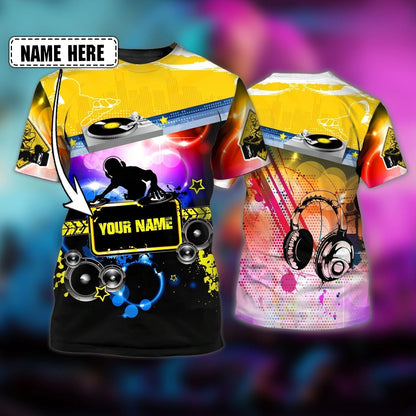 Personalized 3D Full Printing Dj T Shirt, Playing Dj Shirt, Cool Musican Shirt, Nonstop Tshirt, Best Gift For A Dj TO0679