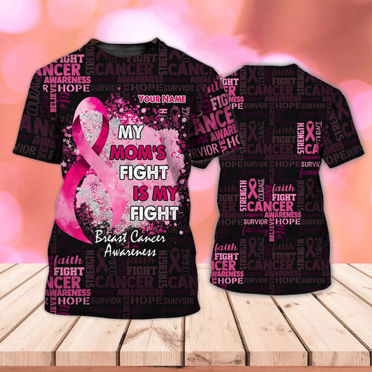 Personalized Pink Breast Cancer Awareness 3D All Over Print T Shirt TO2417