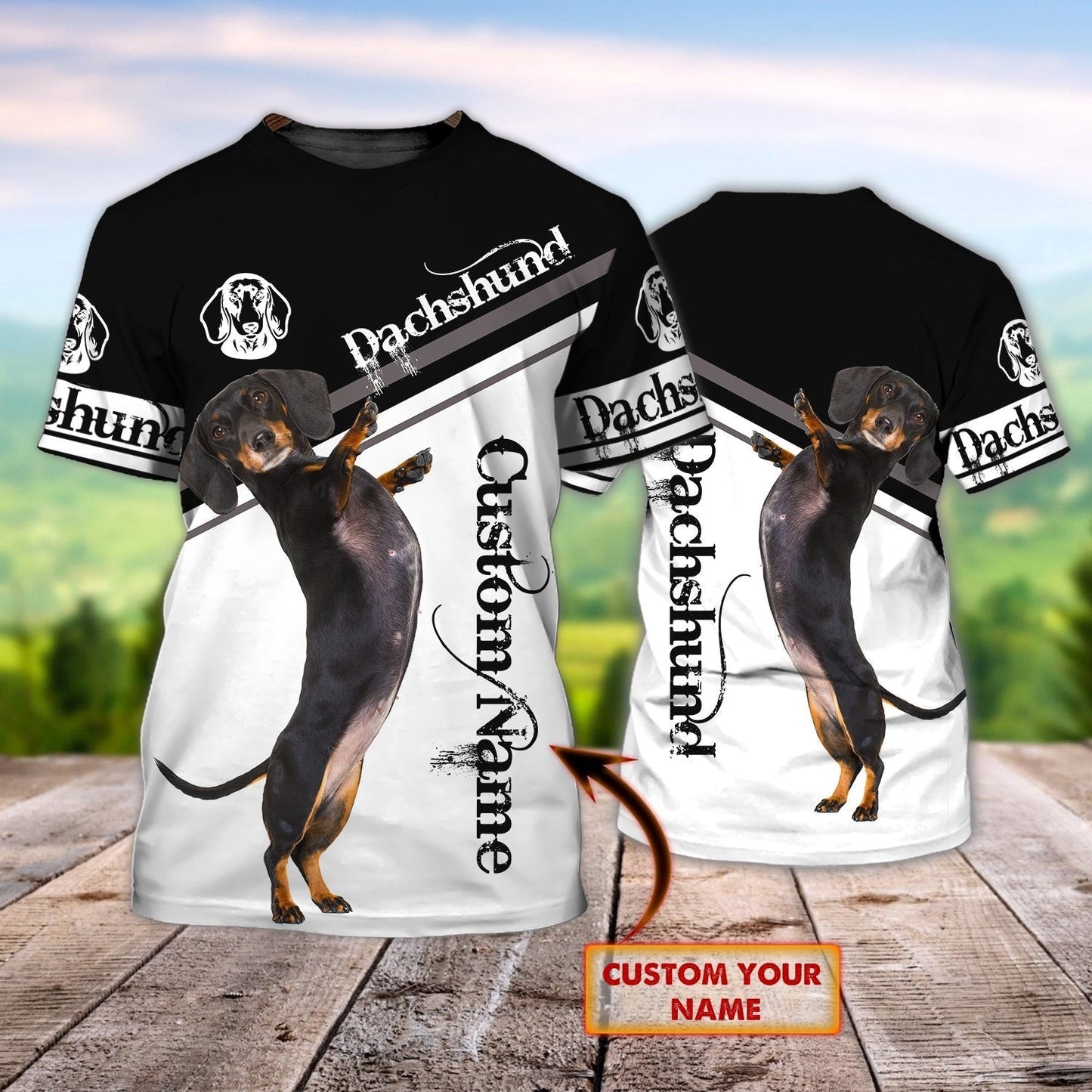 Custom 3D All Over Print T Shirt For Dachshund Lover, Dachshund Tee Shirts Men Women TO1108