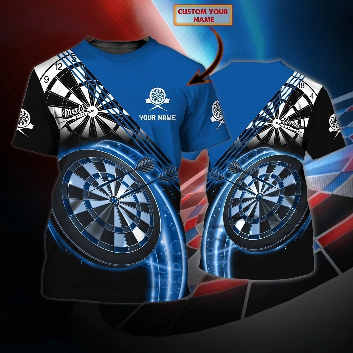 Personalized Dart 3D Tshirt For Darts Player, Skull Dart T Shirt All Over Printing, Best Dart Player Gift TO2857