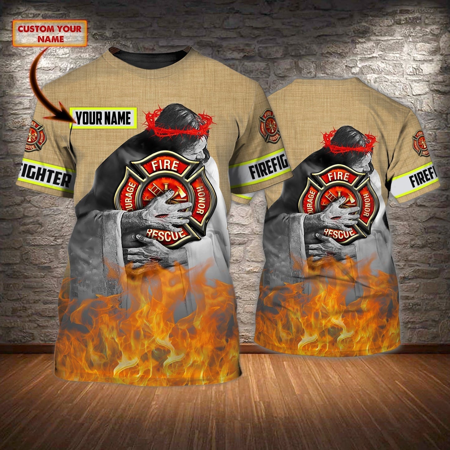 Personalized 3D T Shirt For Fire Man, Sublimation Firefighter Shirts, Birthday Gift To Firefighters TO0633