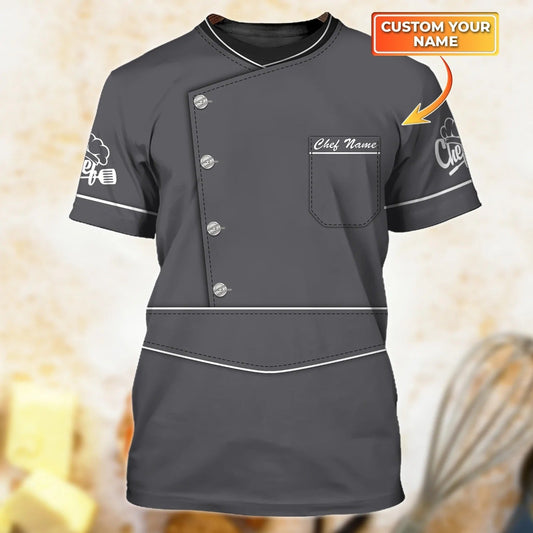 Custom Name 3D T Shirt For Master Chef, Dad Chef Shirt, Present To Master Chef, Shirt For Chef TO1026