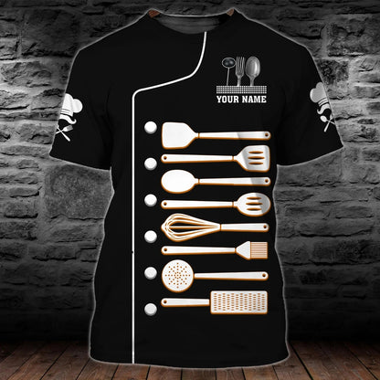 Custom Name Funny Shirt For A Chef, Cooking Equipment T Shirt, Master Chef Gift, Chef Shirt TO1052