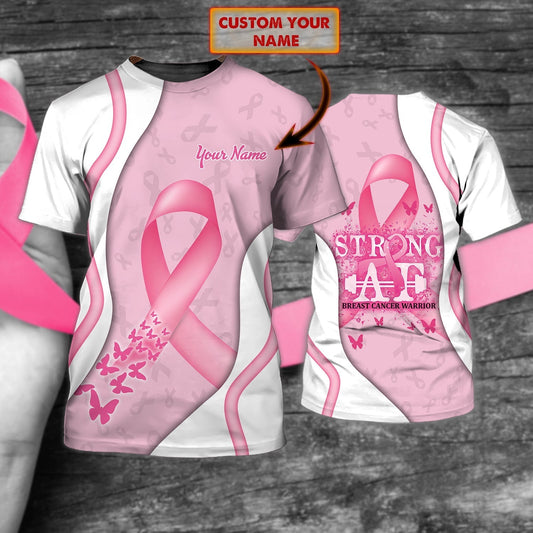 Pink Breast Cancer Awareness Shir, Personalized Name 3D T-Shirt TO2416