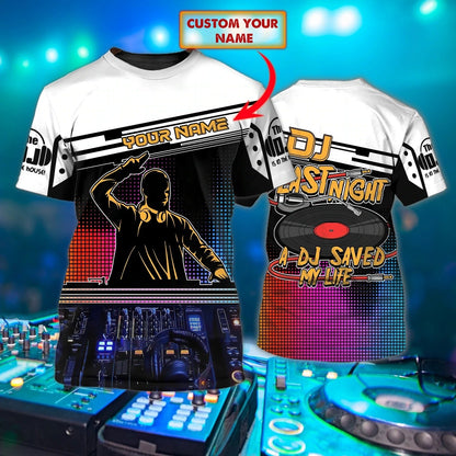 Personalized 3D Full Print Disc Jockey Shirt For Men And Woman, Unisex Dj Shirts, Dj Tshirt For Summer Concert TO0048