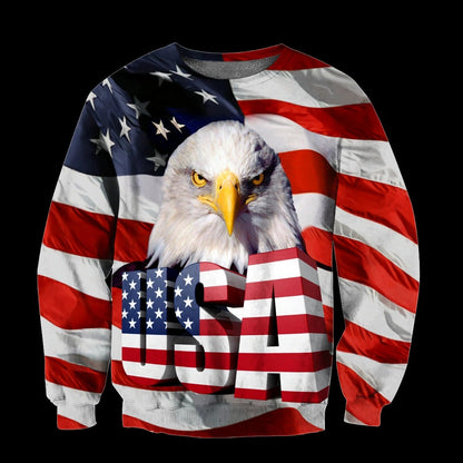 Independence Day American Eagle 3D All Over Printed Shirts Hoodie TO0173