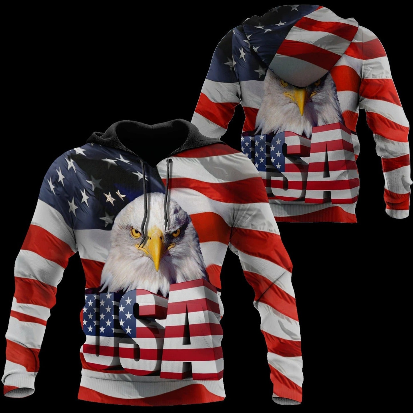 Independence Day American Eagle 3D All Over Printed Shirts Hoodie TO0173