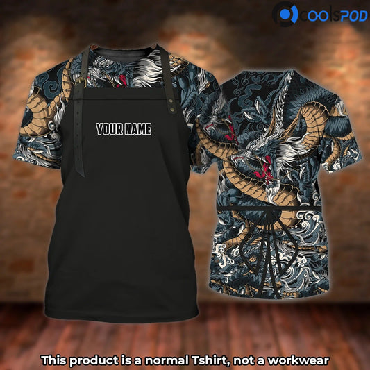 Personalized 3D All Over Print Dragon Tattoo Shirt, Tattoo Ship Uniform, Gift For Tattoo Lover TO2651