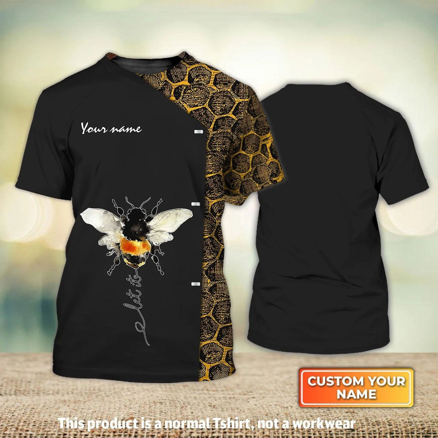 Custom 3D All Over Print Bee Shirt, Love Bee Tshirt Men Women, Bee Lover Gifts TO2671